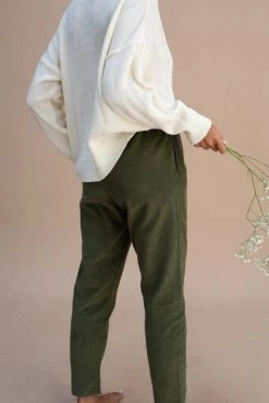 Indigo Luna Livia Cord Trousers Forest