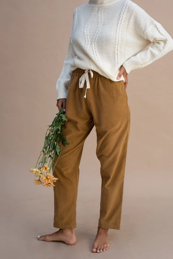 Indigo Luna Livia Cord Trousers Chestnut 3 Indigo Luna Livia Cord Trousers Chestnut