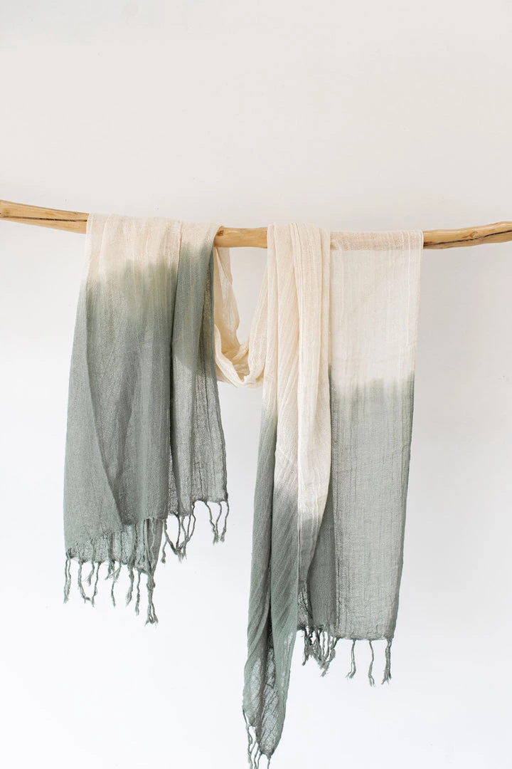 Indigo Luna Cotton Sarong Green Ombre New In 3 Indigo Luna Cotton Sarong Green Ombre New In
