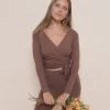Indigo Luna New In Agni Wrap Top Chocolate