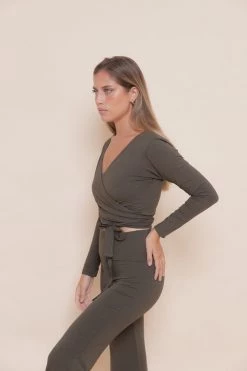 Indigo Luna New In Agni Wrap Top Forest