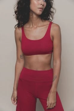 Indigo Luna Boxy Crop Dark Rose