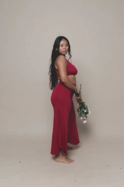 Indigo Luna Layla Flares Dark Rose New In