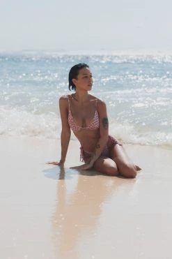 Indigo Luna Best Sellers Flora Tri Bikini Top Daisy Clay