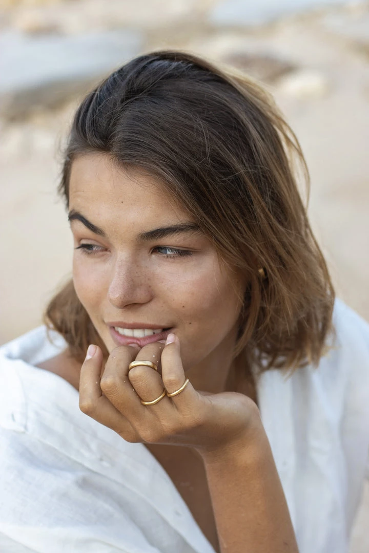 Wild Ivy Enso Stack Ring (Slim) Gold Best Sellers 4 Wild Ivy Enso Stack Ring (Slim) Gold Best Sellers