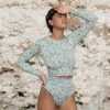 Indigo Luna Flora Rashguard Viola Olive Best Sellers