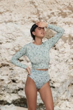 Indigo Luna Flora Rashguard Viola Olive Best Sellers