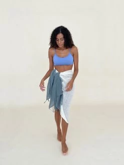 Indigo Luna Cotton Sarong Blue Ombre